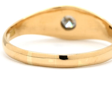 ノンブランド NON BRAND ダイヤモンド 0.11ct デザインリング イエローゴールド K18YG ダイヤモンド リング 指輪 18K 750 YG 1粒 1石 15号
