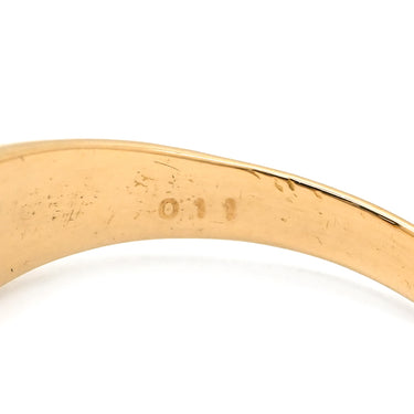 ノンブランド NON BRAND ダイヤモンド 0.11ct デザインリング イエローゴールド K18YG ダイヤモンド リング 指輪 18K 750 YG 1粒 1石 15号
