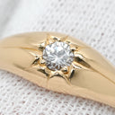 ノンブランド NON BRAND ダイヤモンド 0.11ct デザインリング イエローゴールド K18YG ダイヤモンド リング 指輪 18K 750 YG 1粒 1石 15号