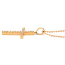 フォリフォリ Folli Follie ダイヤモンド 0.11ct クロスペンダント ピンクゴールド K18PG ダイヤモンド ネックレス 十字架 CROSS 18K 750 PG