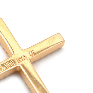 フォリフォリ Folli Follie ダイヤモンド 0.11ct クロスペンダント ピンクゴールド K18PG ダイヤモンド ネックレス 十字架 CROSS 18K 750 PG