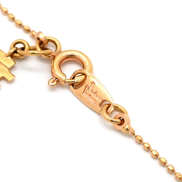 フォリフォリ Folli Follie ダイヤモンド 0.11ct クロスペンダント ピンクゴールド K18PG ダイヤモンド ネックレス 十字架 CROSS 18K 750 PG