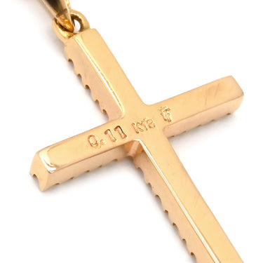 フォリフォリ Folli Follie ダイヤモンド 0.11ct クロスペンダント ピンクゴールド K18PG ダイヤモンド ネックレス 十字架 CROSS 18K 750 PG