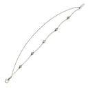 ノンブランド NON BRAND ダイヤモンド 0.20ct ホワイトゴールド K18WG ダイヤモンド ブレスレット Au750 18K 18金 WG 2連レイヤード ボールチェーン