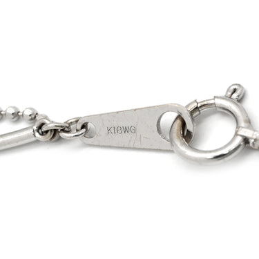 ノンブランド NON BRAND ダイヤモンド 0.20ct ホワイトゴールド K18WG ダイヤモンド ブレスレット Au750 18K 18金 WG 2連レイヤード ボールチェーン