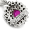 ノンブランド NON BRAND ルビー 0.54ct ダイヤモンド レッド×プラチナシルバー Pt900 ダイヤモンド ルビー ペンダントトップ 赤 1P 1粒 1石 ネックレストップ Pt900 プラチナ