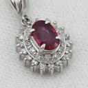 ノンブランド NON BRAND ルビー 0.54ct ダイヤモンド レッド×プラチナシルバー Pt900 ダイヤモンド ルビー ペンダントトップ 赤 1P 1粒 1石 ネックレストップ Pt900 プラチナ