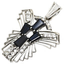 ノンブランド NON BRAND ブルーサファイア 1.61ct ダイヤモンド ブルー×プラチナシルバー Pt900 サファイア ダイヤモンド ペンダントトップ 青 バケットミックスカット プラチナ