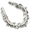 ノンブランド NON BRAND ダイヤ 0.13ct ネックレストップ ホワイトゴールド K18WG ダイヤモンド ペンダントトップ Au750 18K WG リーフモチーフ オープンワーク