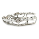 ノンブランド NON BRAND ダイヤ 0.13ct ネックレストップ ホワイトゴールド K18WG ダイヤモンド ペンダントトップ Au750 18K WG リーフモチーフ オープンワーク