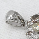 ノンブランド NON BRAND ダイヤ 2.0ct ネックレストップ ホワイトゴールド K18WG ダイヤモンド ペンダントトップ Au750 18K WG クラスターデザイン パヴェ オープンワーク