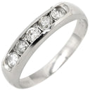 ノンブランド NON BRAND パヴェダイヤ 0.35ct 一文字リング プラチナシルバー Pt900 ダイヤモンド リング 指輪 プラチナ900 5石 5粒 1列 ラウンドブリリアント 11.5号
