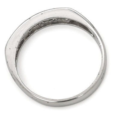 ノンブランド NON BRAND パヴェダイヤ 0.35ct 一文字リング プラチナシルバー Pt900 ダイヤモンド リング 指輪 プラチナ900 5石 5粒 1列 ラウンドブリリアント 11.5号