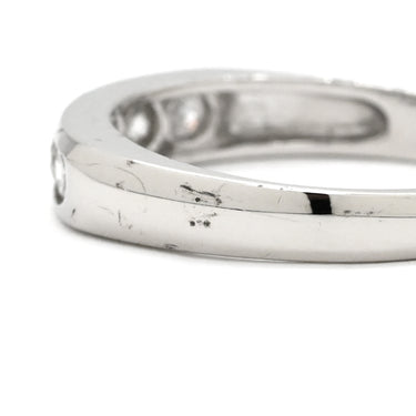 ノンブランド NON BRAND パヴェダイヤ 0.35ct 一文字リング プラチナシルバー Pt900 ダイヤモンド リング 指輪 プラチナ900 5石 5粒 1列 ラウンドブリリアント 11.5号
