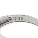 ノンブランド NON BRAND パヴェダイヤ 0.35ct 一文字リング プラチナシルバー Pt900 ダイヤモンド リング 指輪 プラチナ900 5石 5粒 1列 ラウンドブリリアント 11.5号