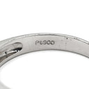 ノンブランド NON BRAND パヴェダイヤ 0.35ct 一文字リング プラチナシルバー Pt900 ダイヤモンド リング 指輪 プラチナ900 5石 5粒 1列 ラウンドブリリアント 11.5号