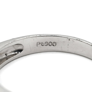 ノンブランド NON BRAND パヴェダイヤ 0.35ct 一文字リング プラチナシルバー Pt900 ダイヤモンド リング 指輪 プラチナ900 5石 5粒 1列 ラウンドブリリアント 11.5号
