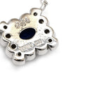 ノンブランド NON BRAND ブルーサファイア 0.24ct ダイヤ ブルー×ホワイトゴールド K18WG サファイア ダイヤモンド ネックレス 1石 1粒 青 1粒 750 WG オーバルミックスカット スクエア