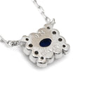 ノンブランド NON BRAND ブルーサファイア 0.24ct ダイヤ ブルー×ホワイトゴールド K18WG サファイア ダイヤモンド ネックレス 1石 1粒 青 1粒 750 WG オーバルミックスカット スクエア