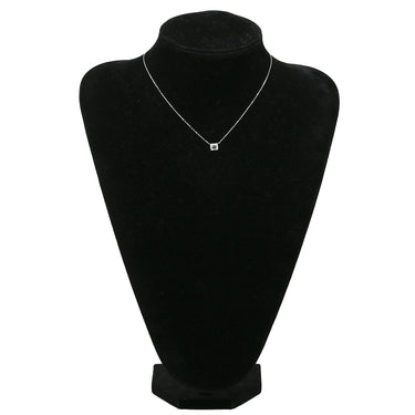 ノンブランド NON BRAND ブルーサファイア 0.24ct ダイヤ ブルー×ホワイトゴールド K18WG サファイア ダイヤモンド ネックレス 1石 1粒 青 1粒 750 WG オーバルミックスカット スクエア