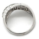 ノンブランド NON BRAND ダイヤモンド 1.0ct プラチナシルバー Pt850 ダイヤモンド リング 指輪 プラチナ Pt850 クロス ウェーブデザイン クロスアーム 12.5号