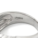 ノンブランド NON BRAND ダイヤモンド 1.0ct プラチナシルバー Pt850 ダイヤモンド リング 指輪 プラチナ Pt850 クロス ウェーブデザイン クロスアーム 12.5号