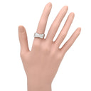 ノンブランド NON BRAND ダイヤモンド 1.0ct プラチナシルバー Pt850 ダイヤモンド リング 指輪 プラチナ Pt850 クロス ウェーブデザイン クロスアーム 12.5号