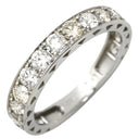 ノンブランド NON BRAND ダイヤ 1.00ct エタニティ 一文字リング プラチナシルバー Pt950 ダイヤモンド リング 指輪 プラチナ950 ラウンドブリリアント 8.5号