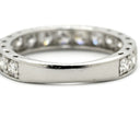 ノンブランド NON BRAND ダイヤ 1.00ct エタニティ 一文字リング プラチナシルバー Pt950 ダイヤモンド リング 指輪 プラチナ950 ラウンドブリリアント 8.5号