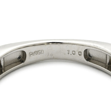 ノンブランド NON BRAND ダイヤ 1.00ct エタニティ 一文字リング プラチナシルバー Pt950 ダイヤモンド リング 指輪 プラチナ950 ラウンドブリリアント 8.5号