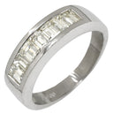 ノンブランド NON BRAND ダイヤ 1.00ct 一文字リング プラチナシルバー Pt900 ダイヤモンド リング 指輪 プラチナ900 7石 7粒 1列 バゲットカット 11.5号