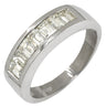 ノンブランド NON BRAND ダイヤ 1.00ct 一文字リング プラチナシルバー Pt900 ダイヤモンド リング 指輪 プラチナ900 7石 7粒 1列 バゲットカット 11.5号