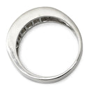 ノンブランド NON BRAND ダイヤ 1.00ct 一文字リング プラチナシルバー Pt900 ダイヤモンド リング 指輪 プラチナ900 7石 7粒 1列 バゲットカット 11.5号