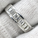 ノンブランド NON BRAND ダイヤ 1.00ct 一文字リング プラチナシルバー Pt900 ダイヤモンド リング 指輪 プラチナ900 7石 7粒 1列 バゲットカット 11.5号
