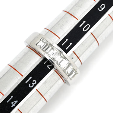 ノンブランド NON BRAND ダイヤ 1.00ct 一文字リング プラチナシルバー Pt900 ダイヤモンド リング 指輪 プラチナ900 7石 7粒 1列 バゲットカット 11.5号