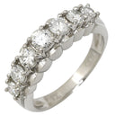 ノンブランド NON BRAND ダイヤ 1.00ct 一文字リング プラチナシルバー Pt900 ダイヤモンド リング 指輪 プラチナ900 7石 7粒 1列 ラウンドブリリアントカット 12.5号