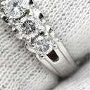 ノンブランド NON BRAND ダイヤ 1.00ct 一文字リング プラチナシルバー Pt900 ダイヤモンド リング 指輪 プラチナ900 7石 7粒 1列 ラウンドブリリアントカット 12.5号