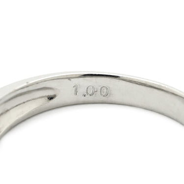 ノンブランド NON BRAND ダイヤ 1.00ct 一文字リング プラチナシルバー Pt900 ダイヤモンド リング 指輪 プラチナ900 7石 7粒 1列 ラウンドブリリアントカット 12.5号
