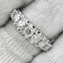 ノンブランド NON BRAND ダイヤ 1.00ct 一文字リング プラチナシルバー Pt900 ダイヤモンド リング 指輪 プラチナ900 7石 7粒 1列 ラウンドブリリアントカット 12.5号