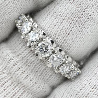 ノンブランド NON BRAND ダイヤ 1.00ct 一文字リング プラチナシルバー Pt900 ダイヤモンド リング 指輪 プラチナ900 7石 7粒 1列 ラウンドブリリアントカット 12.5号