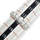 ノンブランド NON BRAND ダイヤ 1.00ct 一文字リング プラチナシルバー Pt900 ダイヤモンド リング 指輪 プラチナ900 7石 7粒 1列 ラウンドブリリアントカット 12.5号