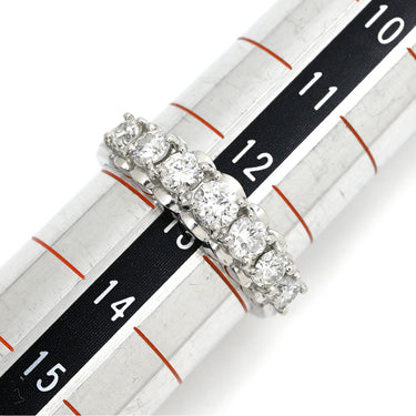 ノンブランド NON BRAND ダイヤ 1.00ct 一文字リング プラチナシルバー Pt900 ダイヤモンド リング 指輪 プラチナ900 7石 7粒 1列 ラウンドブリリアントカット 12.5号