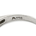 ノンブランド NON BRAND 一文字 ダイヤモンド プラチナシルバー Pt850 ダイヤモンド リング 指輪 5P 5石 5粒 プラチナ Pt850 エンゲージ ブライダル 10号