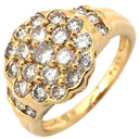 ノンブランド NON BRAND ダイヤモンド 1.50ct イエローゴールド K18YG ダイヤモンド リング 指輪 Au750 18K 18金 YG ラージフラワーモチーフ 花 11号