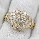 ノンブランド NON BRAND ダイヤモンド 1.50ct イエローゴールド K18YG ダイヤモンド リング 指輪 Au750 18K 18金 YG ラージフラワーモチーフ 花 11号