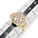 ノンブランド NON BRAND ダイヤモンド 1.50ct イエローゴールド K18YG ダイヤモンド リング 指輪 Au750 18K 18金 YG ラージフラワーモチーフ 花 11号