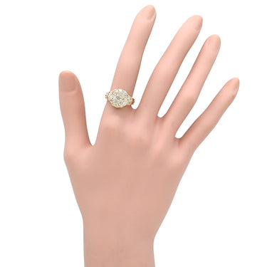 ノンブランド NON BRAND ダイヤモンド 1.50ct イエローゴールド K18YG ダイヤモンド リング 指輪 Au750 18K 18金 YG ラージフラワーモチーフ 花 11号
