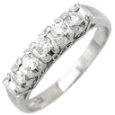 ノンブランド NON BRAND ダイヤモンド 5粒 0.24ct プラチナシルバー Pt900 ダイヤモンド リング 指輪 プラチナ Pt900 造幣局検定マーク 一文字リング 5P 5石 10号
