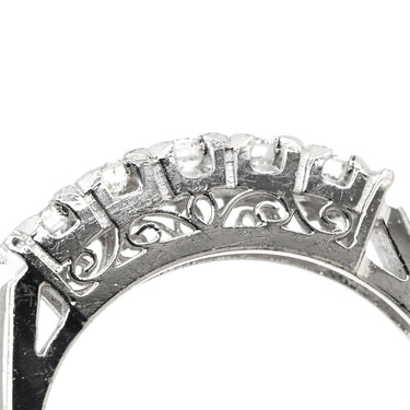 ノンブランド NON BRAND ダイヤモンド 5粒 0.24ct プラチナシルバー Pt900 ダイヤモンド リング 指輪 プラチナ Pt900 造幣局検定マーク 一文字リング 5P 5石 10号
