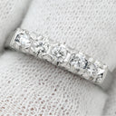 ノンブランド NON BRAND ダイヤモンド 5粒 0.24ct プラチナシルバー Pt900 ダイヤモンド リング 指輪 プラチナ Pt900 造幣局検定マーク 一文字リング 5P 5石 10号